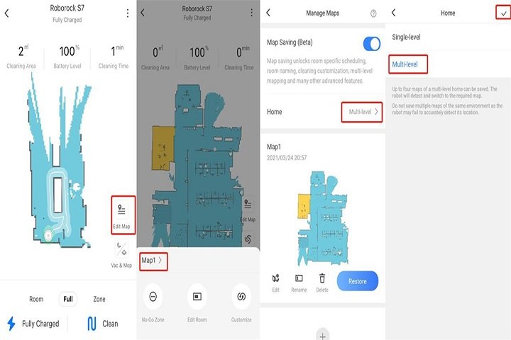 Cách tạo map cho robot hút bụi Roborock