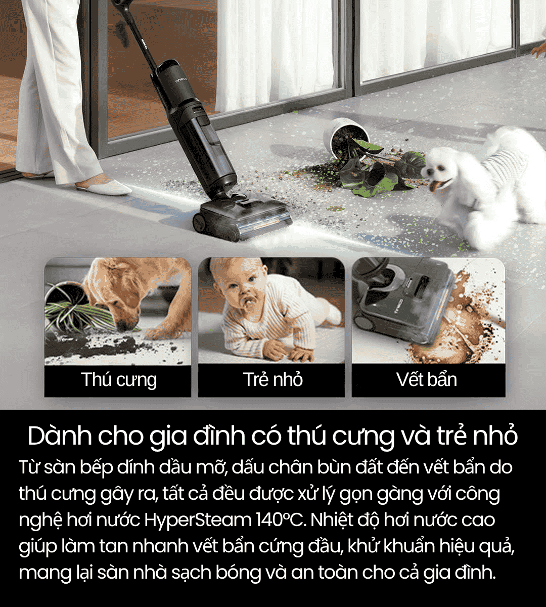 Tineco Floor One S7 Stretch Steam - BH 12 Th