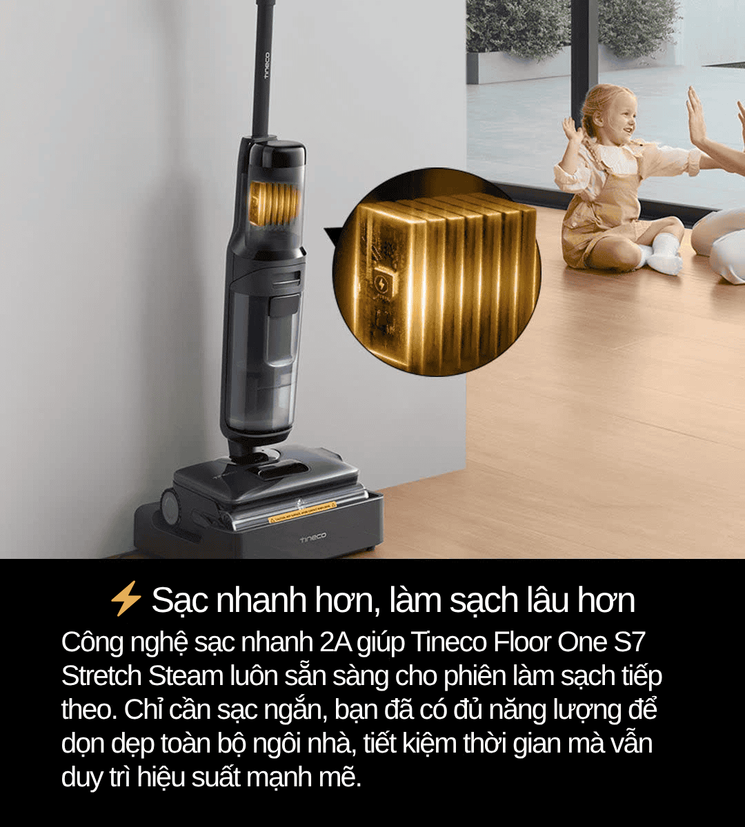 Tineco Floor One S7 Stretch Steam - BH 12 Th