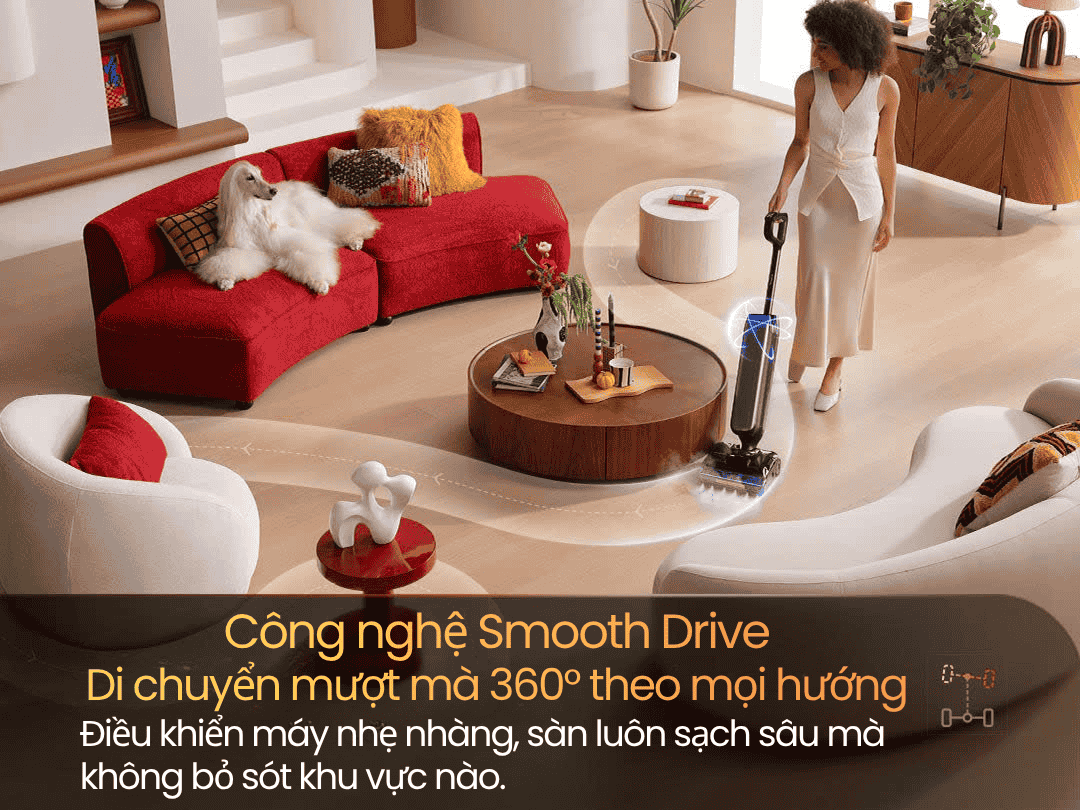 di chuyển mượt mà theo mọi hướng