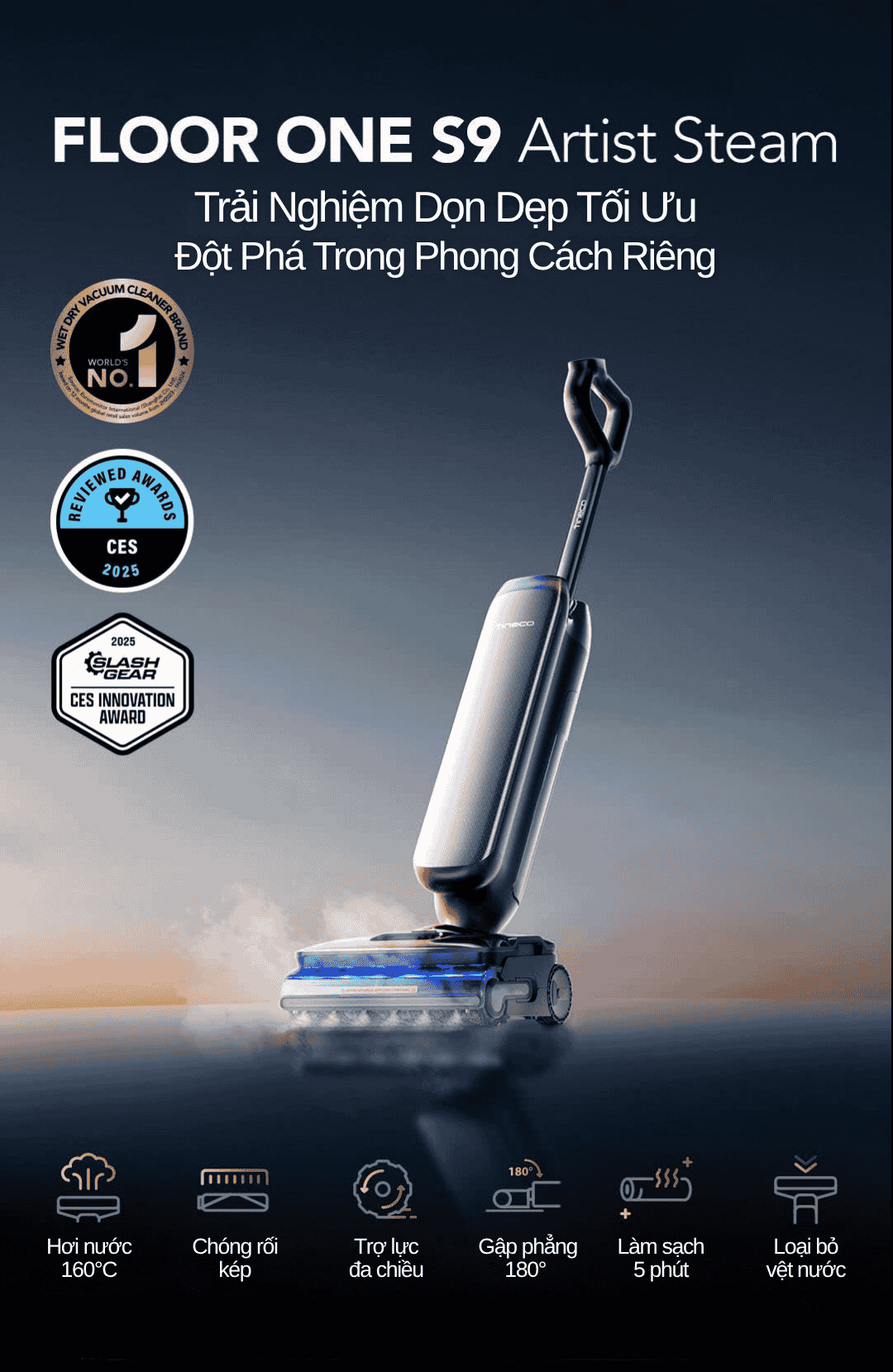 Tineco Floor One S9 Artist Steam Pro - BH 12 Th