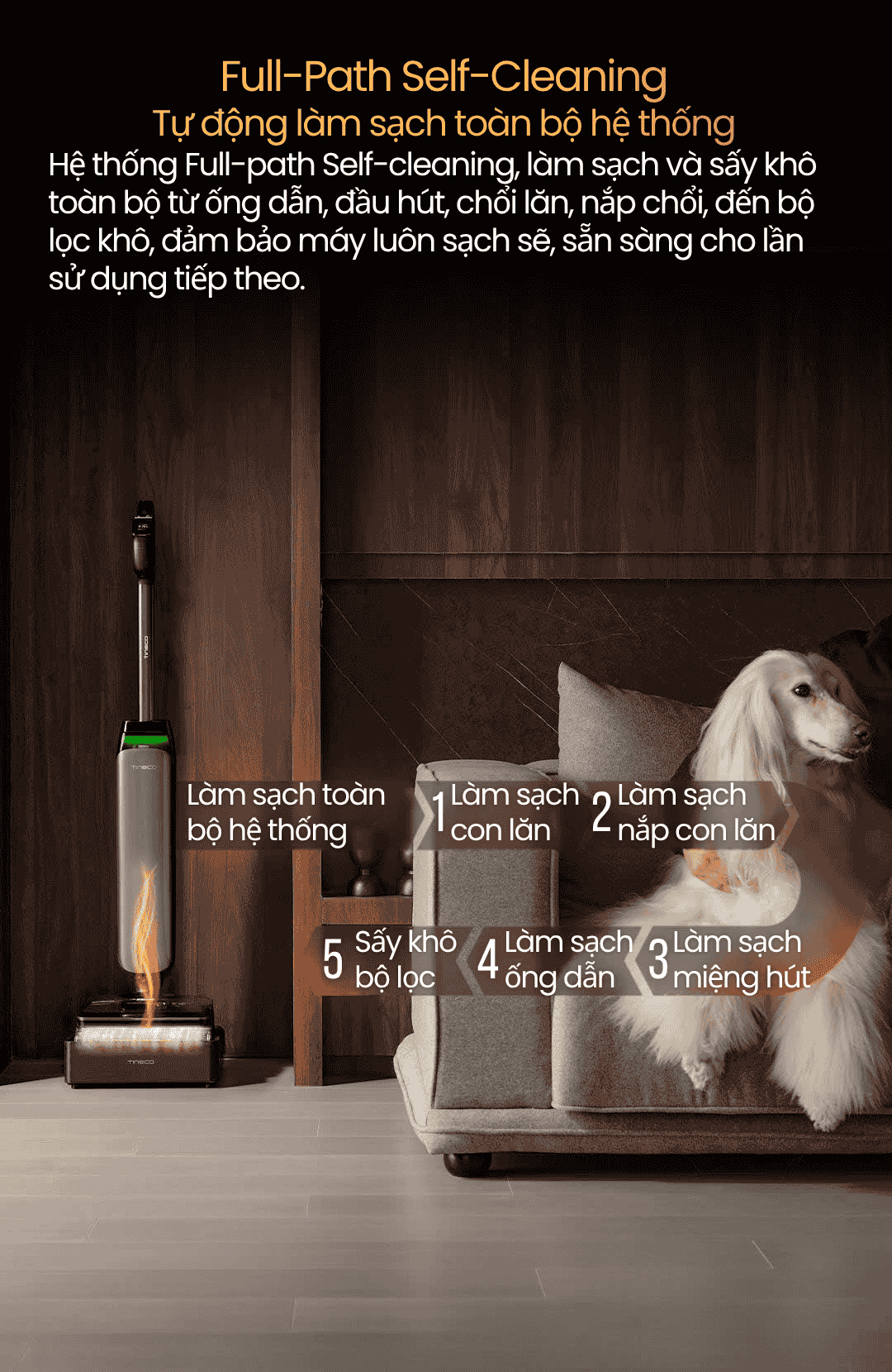 tự động làm sạch toàn bộ hệ thống