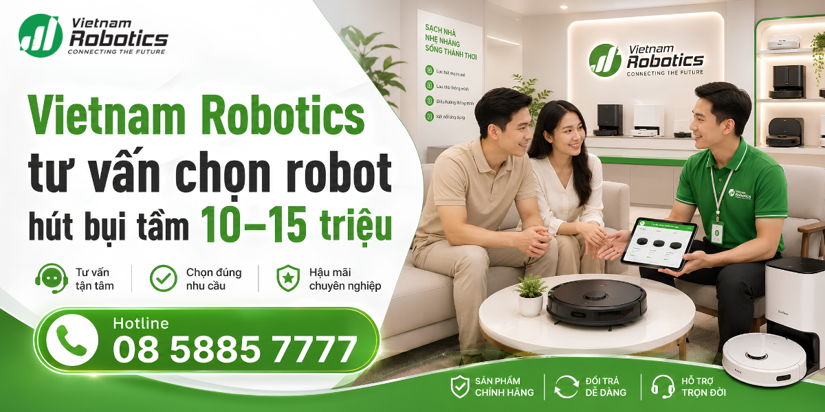 Vietnam Robotics hỗ trợ giao hàng, lắp đặt, cài app, tạo bản đồ, hướng dẫn sử dụng, bảo hành tại nhà