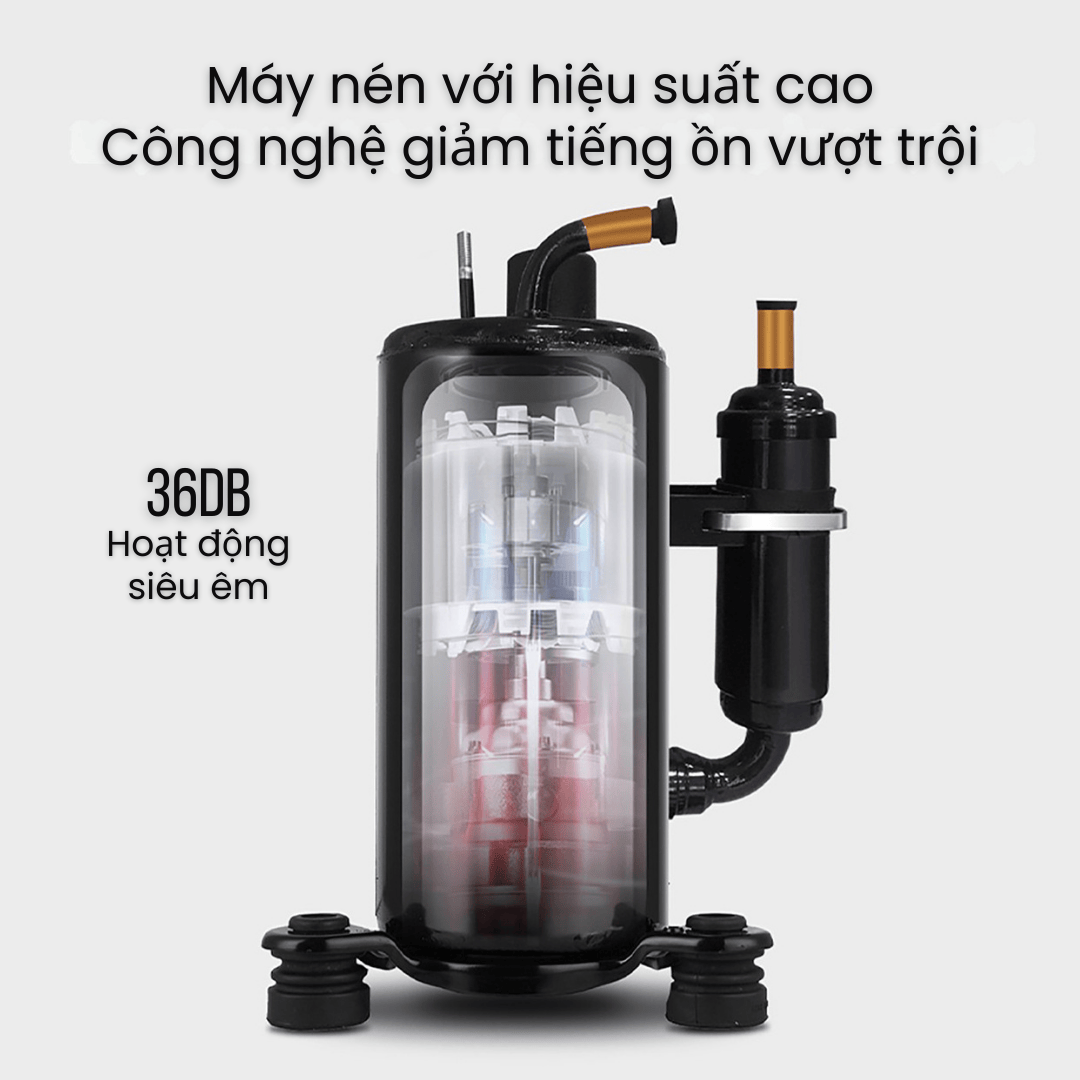 Hoạt động êm ái với máy nén cải tiến - Chỉ 36dB