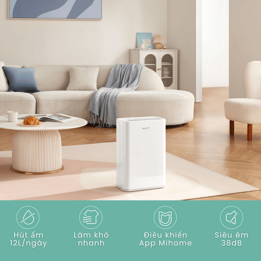 Máy Hút Ẩm Xiaomi New Widetech 12L ≤ 25m²