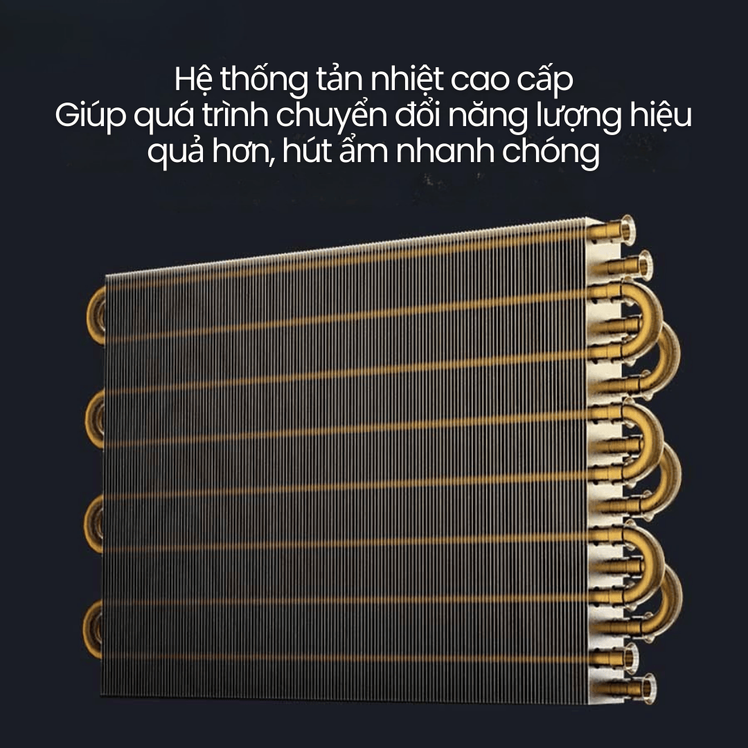 Hệ thống tản nhiệt cao cấp - Nâng cao hiệu suất hút ẩm