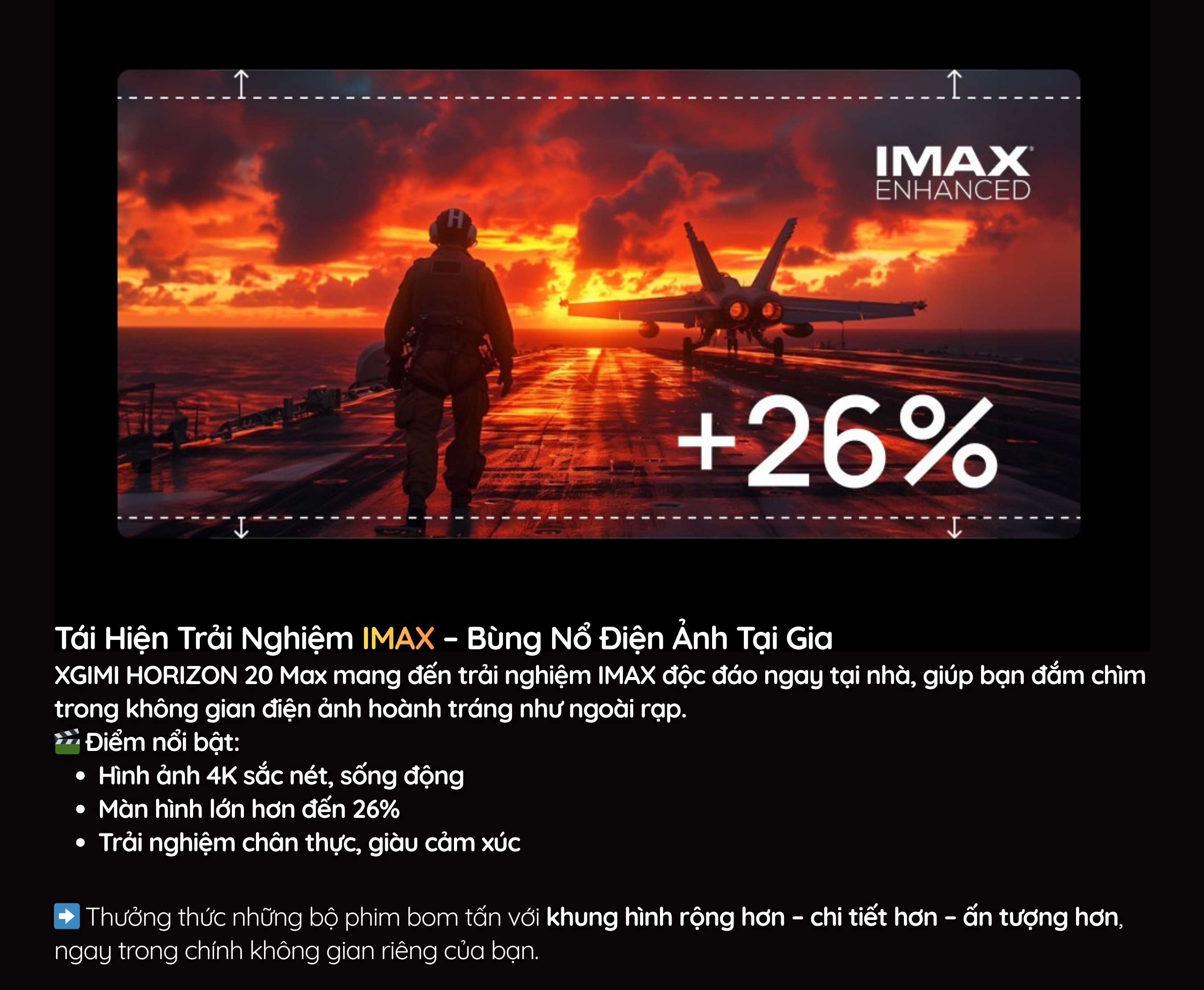 HORIZON 20 Max mang đến trải nghiệm IMAX độc đáo ngay tại nhà