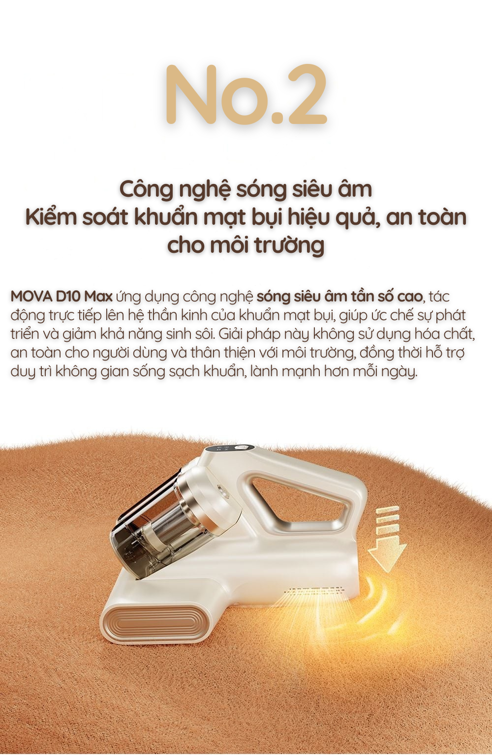 Công nghệ sóng siêu âm Kiểm soát khuẩn mạt bụi hiệu quả, an toàn cho môi trường