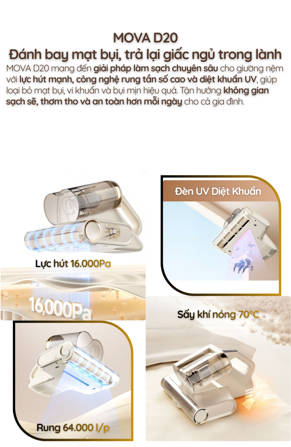 MOVA D20 – ưu điểm nổi bật