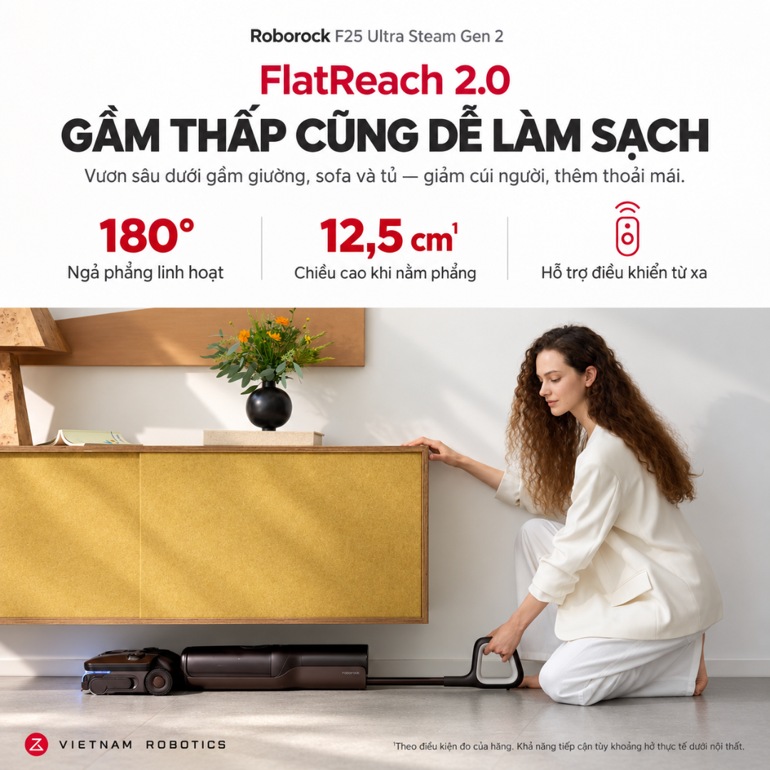 Roborock F25 Ultra Steam Gen 2 | Máy Lau Sàn Hơi Nước