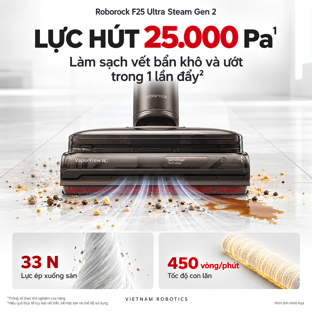 Kết hợp lực hút và lực chà trong một thiết bị