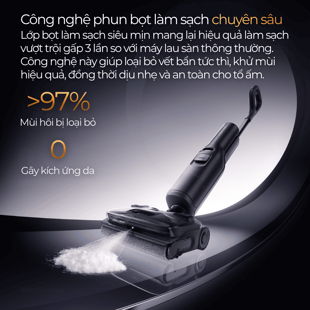 công nghệ phun bọt thông minh