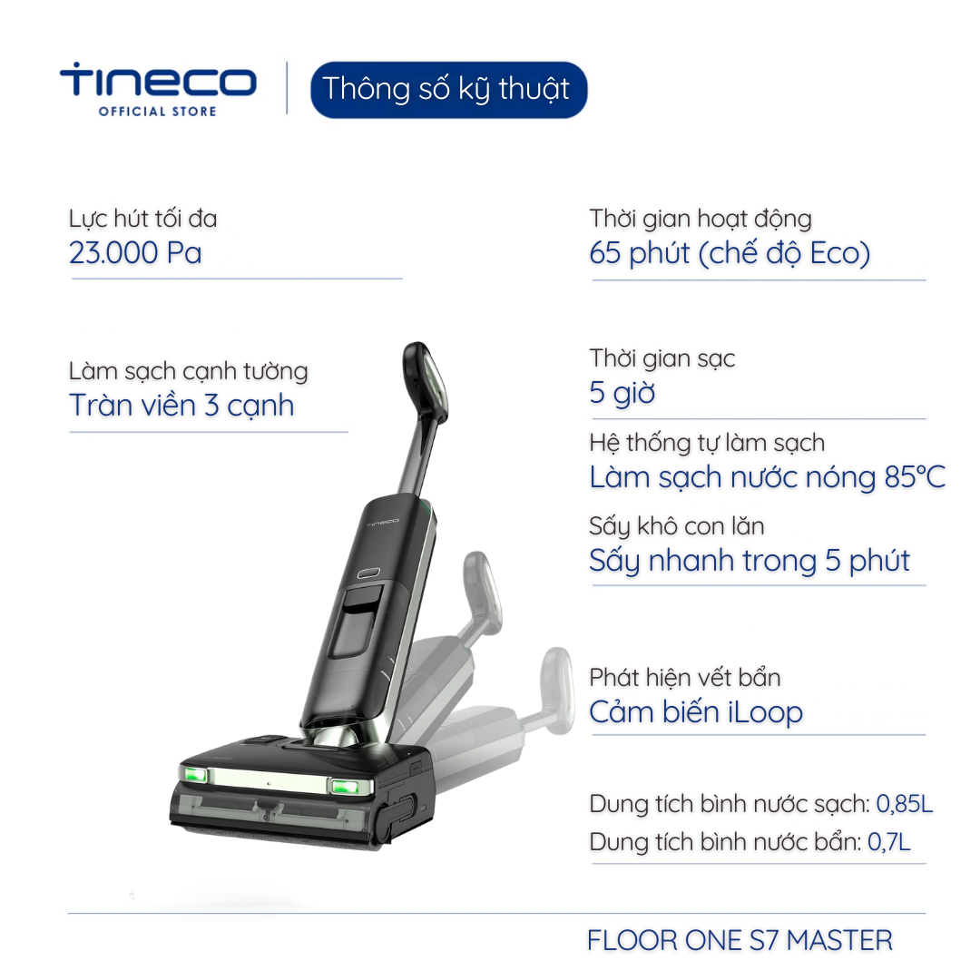Thông số kỹ thuật Tineco FLOOR ONE S7 Master