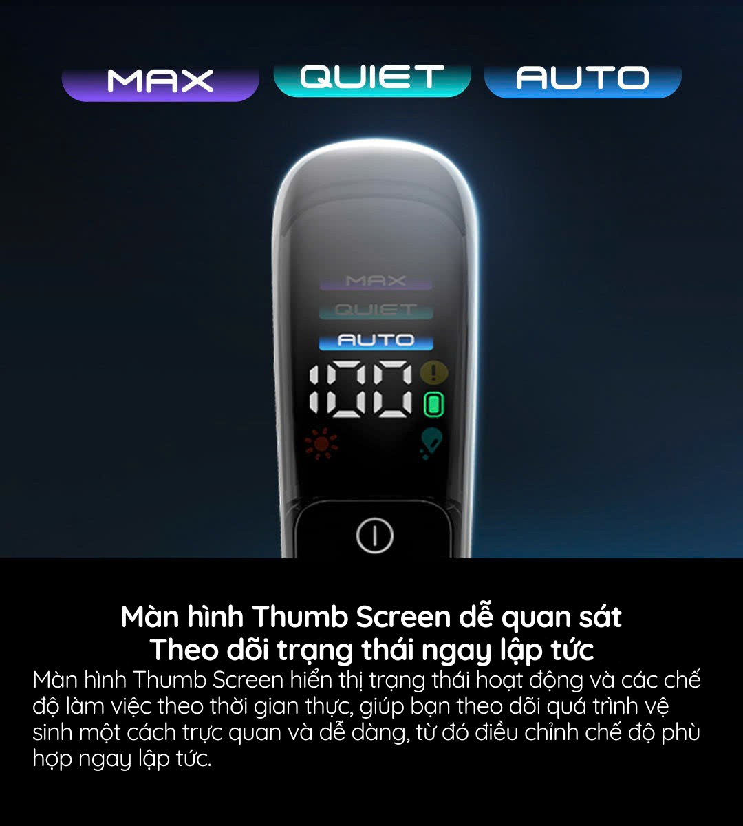 Màn hình Thumb Screen dễ quan sát Theo dõi trạng thái ngay lập tức