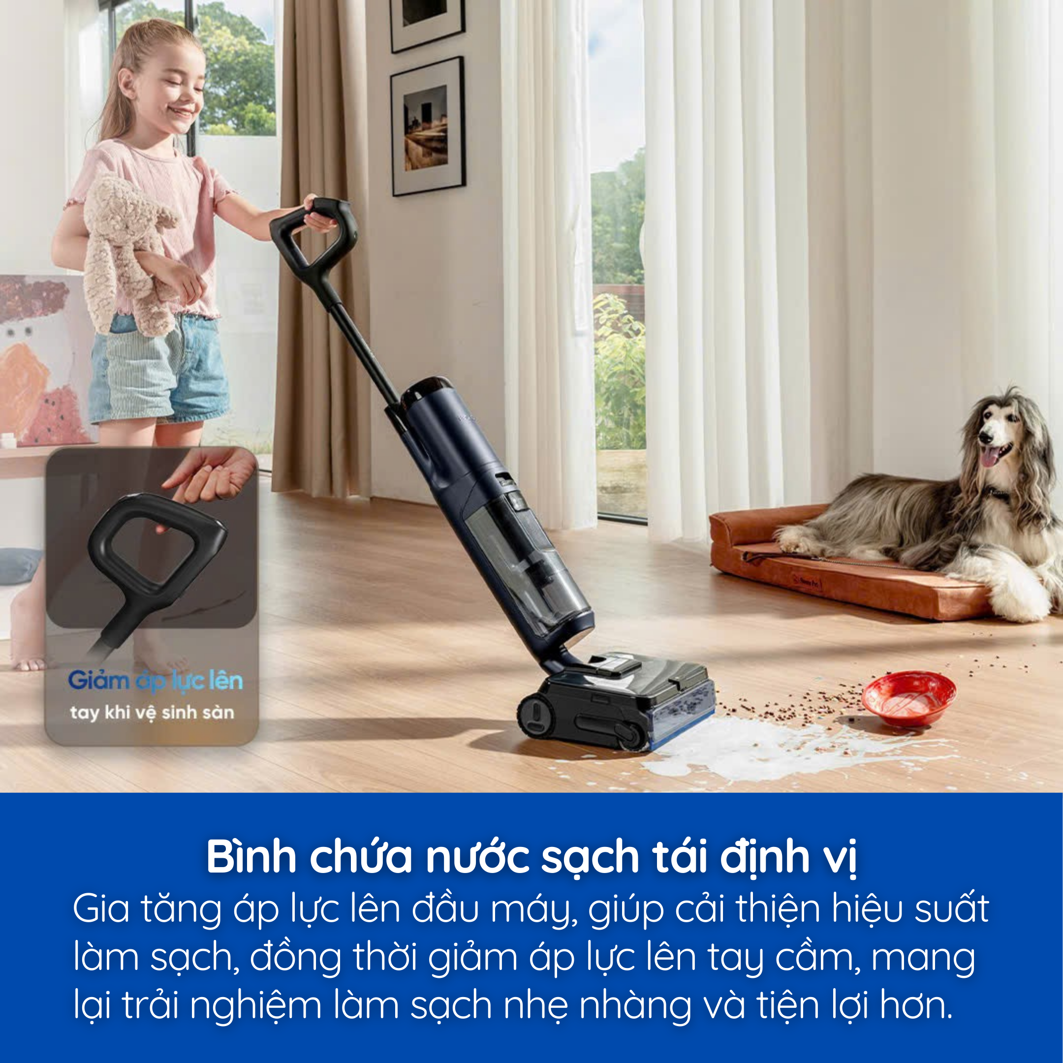 Bình chứa nước sạch tái định vị Gia tăng áp lực lên đầu máy, giúp cải thiện hiệu suất làm sạch