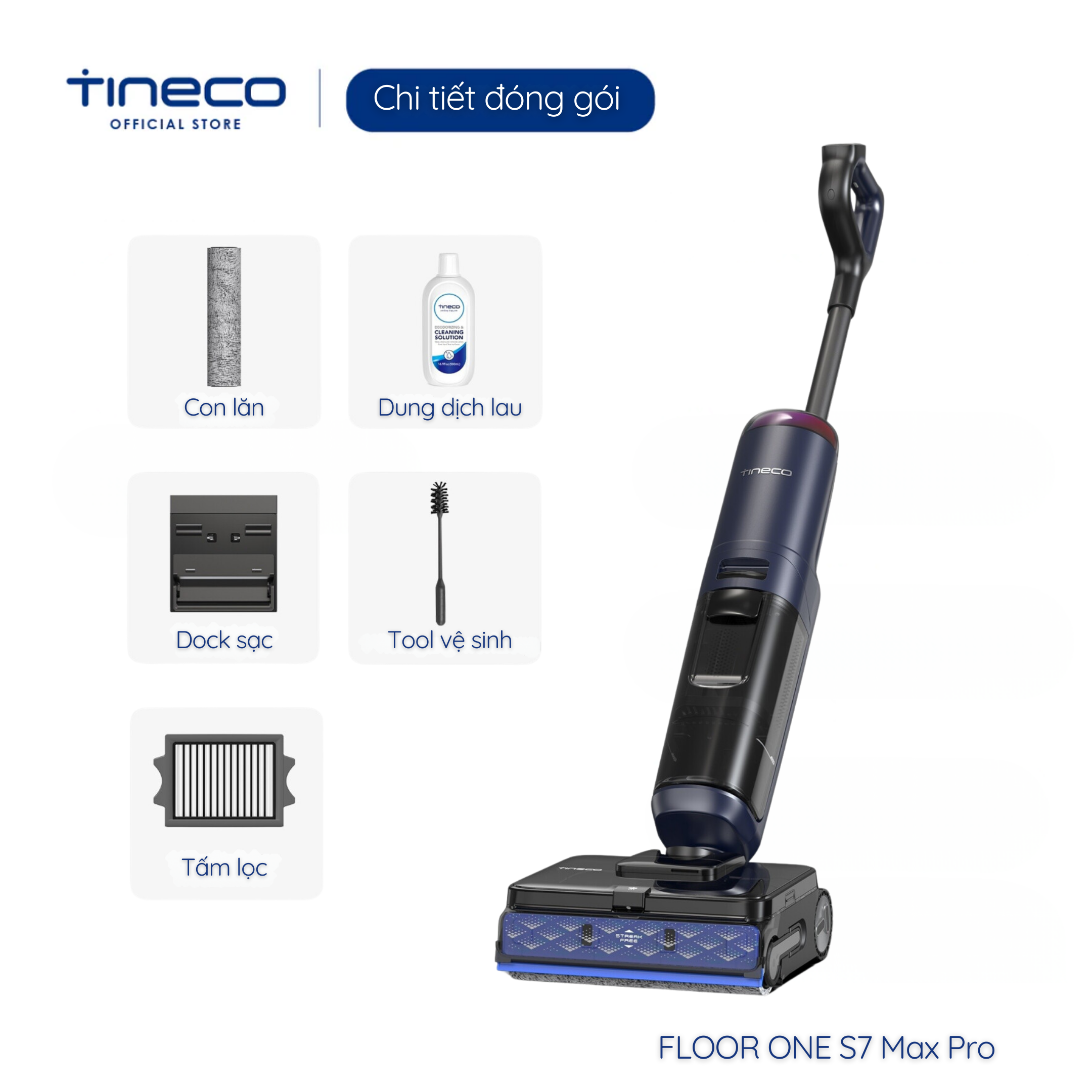 Tineco FLOOR ONE S7 Max Pro - chi tiết đóng gói