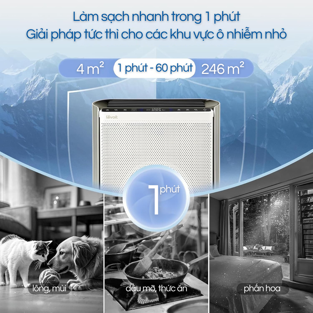 Levoit EverestAir – Làm sạch siêu tốc - 1 phút thấy khác biệt
