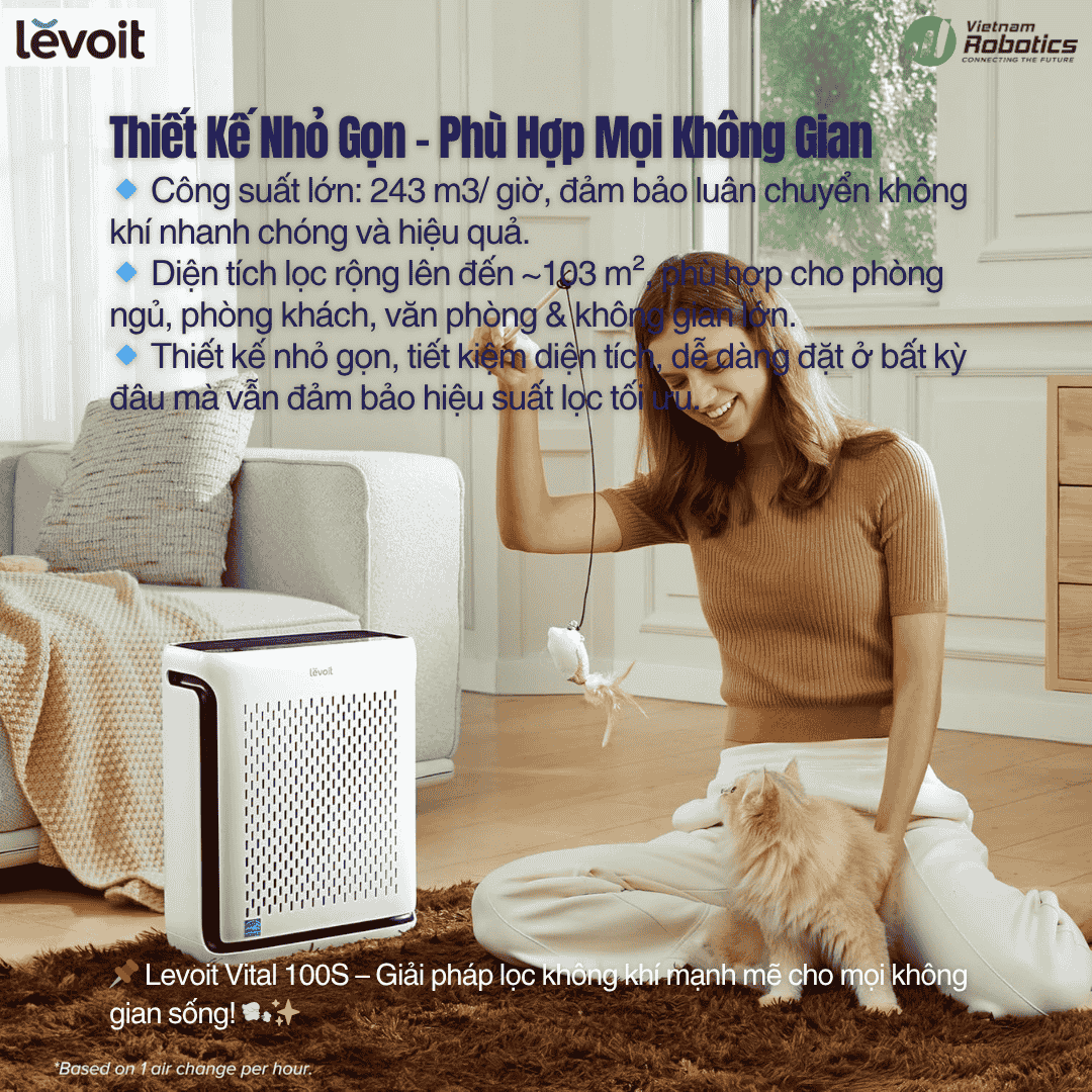 Levoit Vital 100S - Cho Phòng 52 m² - BH 24 Th