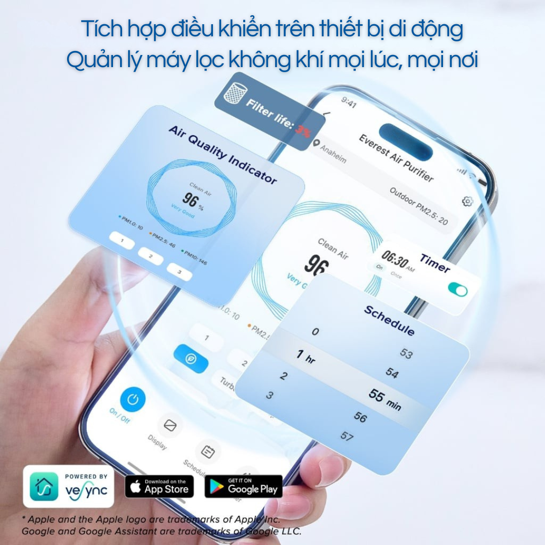 Levoit EverestAir – Điều khiển thông minh qua điện thoại