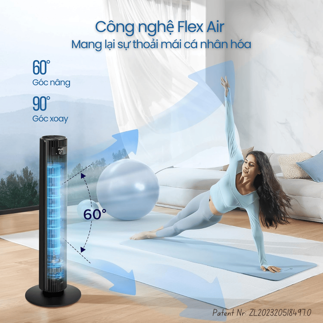 Nắp lưng và cánh quạt tháo rời dễ giặt, giữ không khí luôn trong lành.