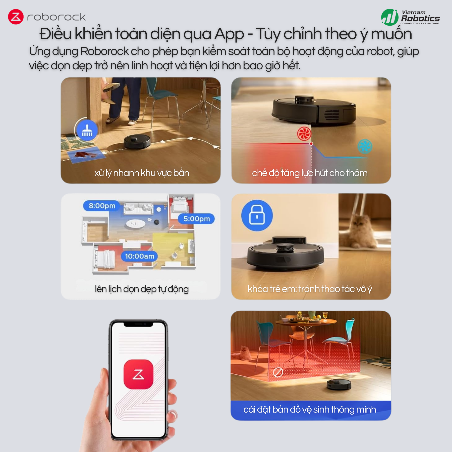 Roborock Q7 Pro Max - Điều khiển thông minh qua app