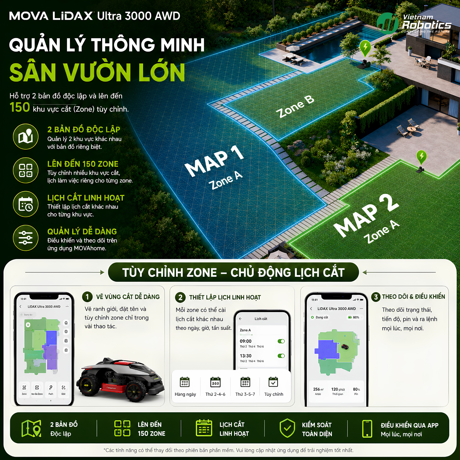 Quản Lý Tới 150 Khu Vực Cắt