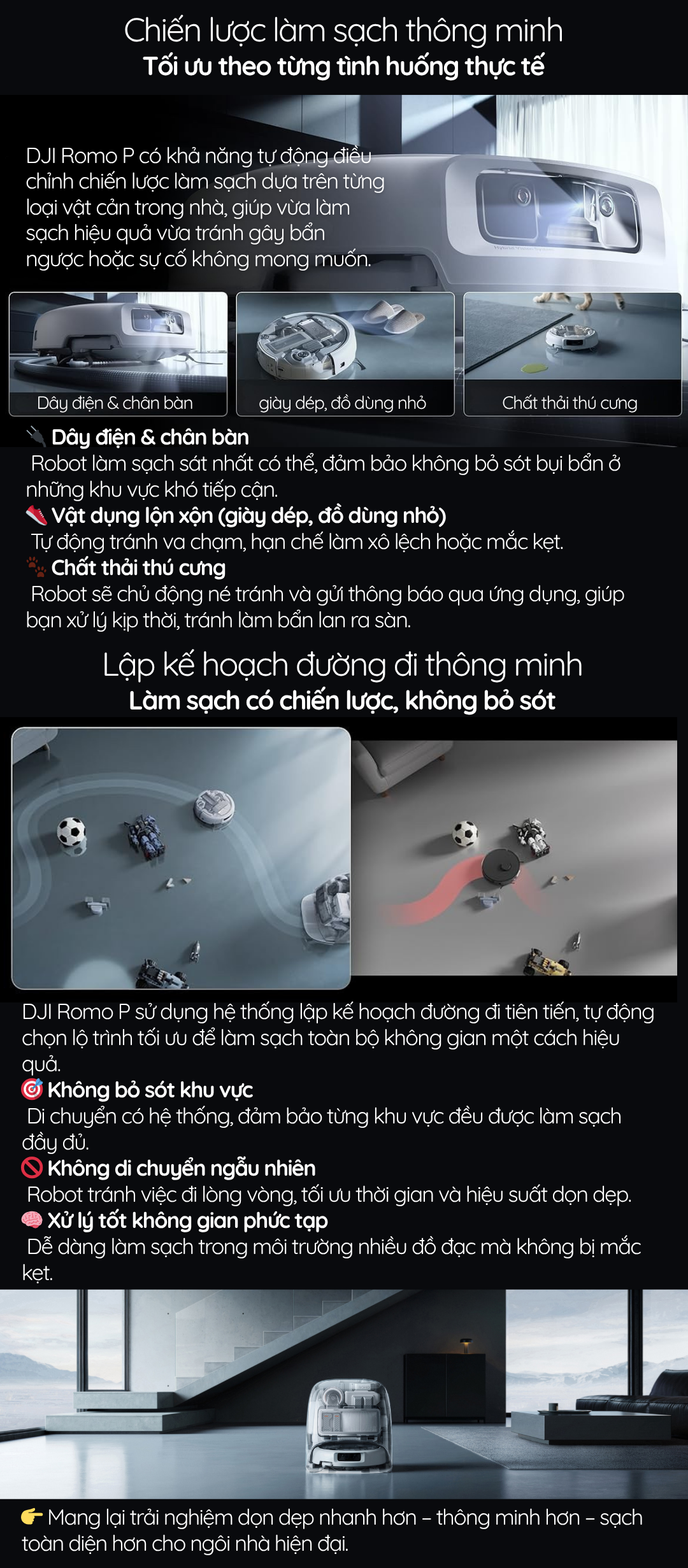 Chiến lược làm sạch thông minh Tối ưu theo từng tình huống thực tế