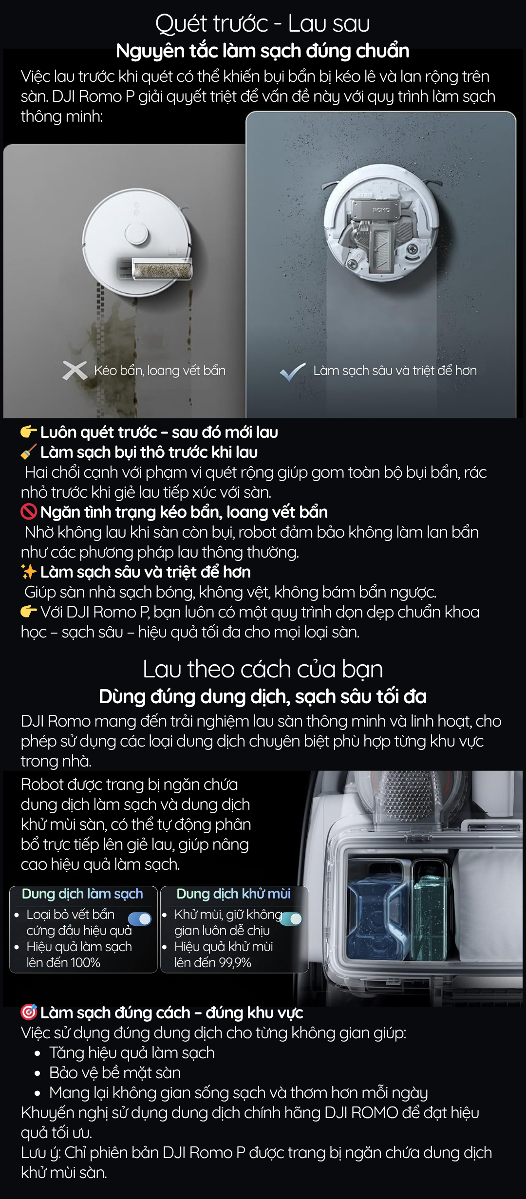 Quét trước - Lau sau Nguyên tắc làm sạch đúng chuẩn