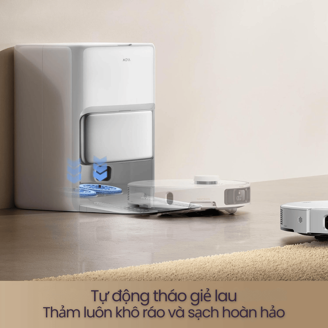 Mova P50 Ultra - Tự động tháo giẻ lau