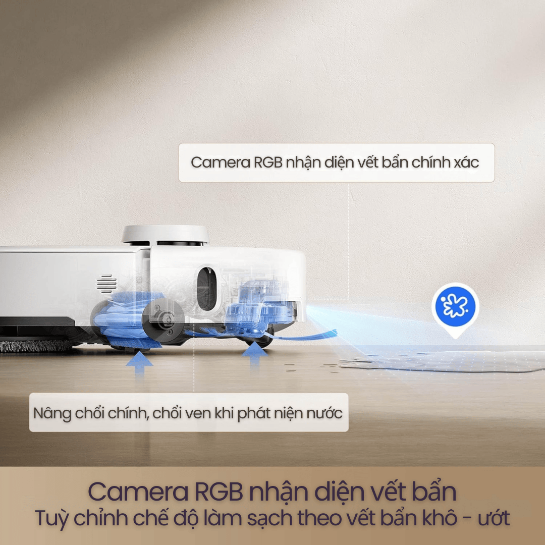 Mova P50 Ultra - nhận diện vết bẩn thông minh