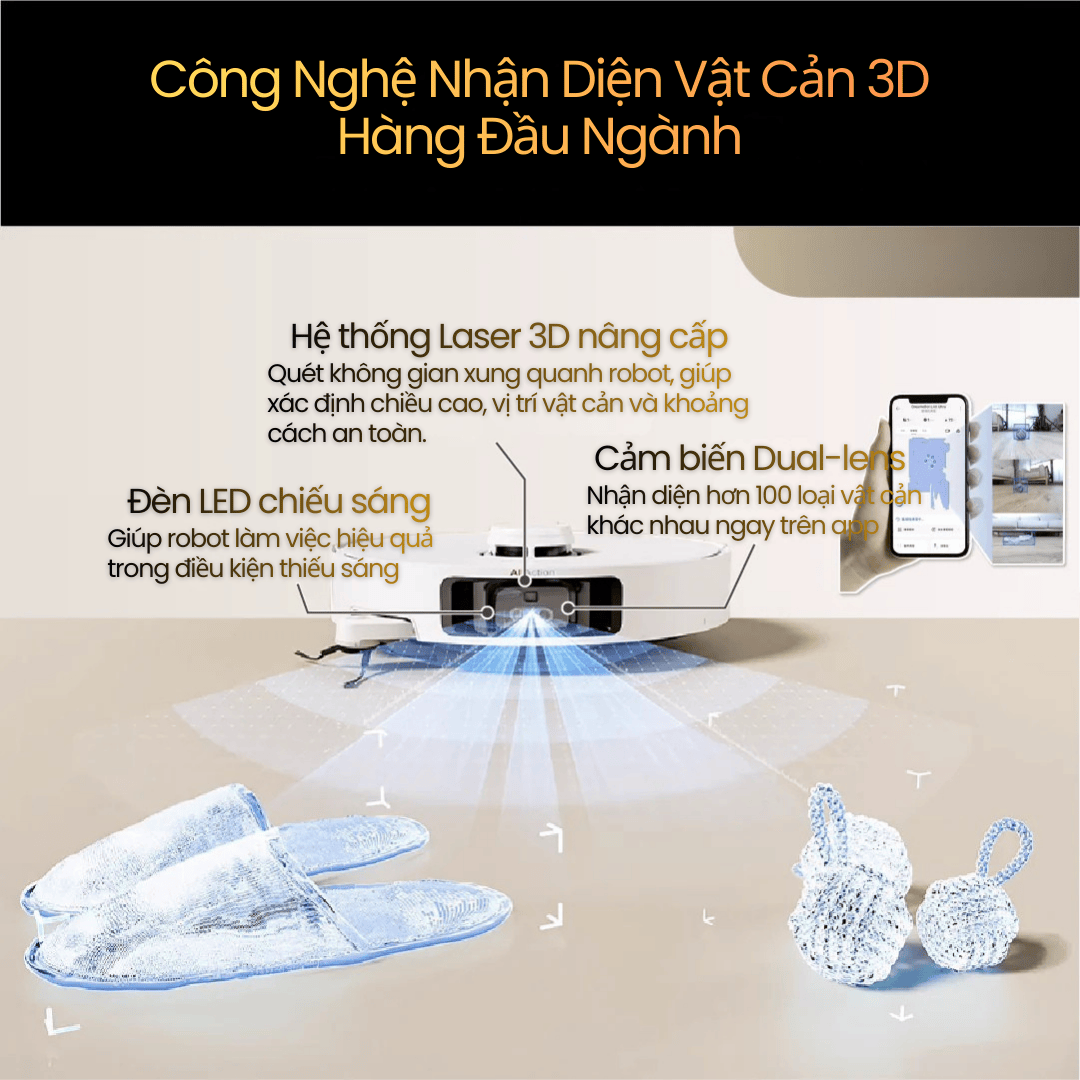 Camera kép Dual-lens kết hợp AI RGB, Laser 3D và đèn LED ban đêm