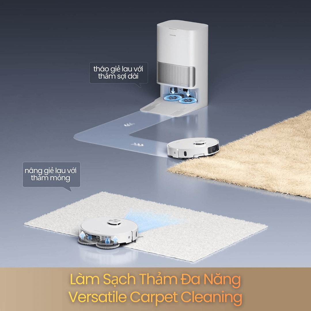 Dreame L40s Ultra - tự động tháo giẻ lau