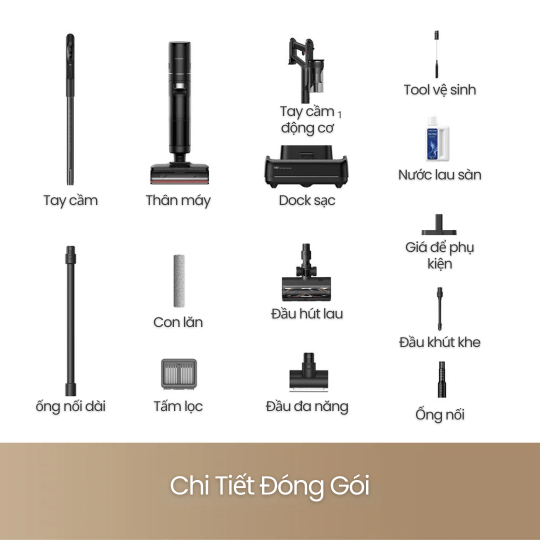 Bộ phụ kiện đầy đủ – làm sạch toàn diện