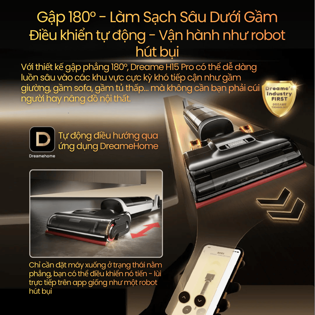 Thiết Kế Gập Phẳng 180° - Điều Khiển Qua Ứng Dụng