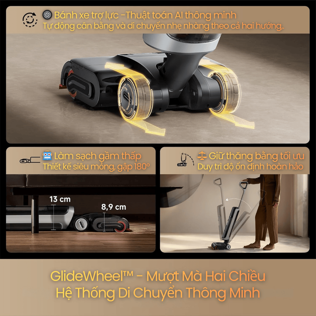 GlideWheel™ Power System – Đẩy & Kéo Nhẹ Như Không