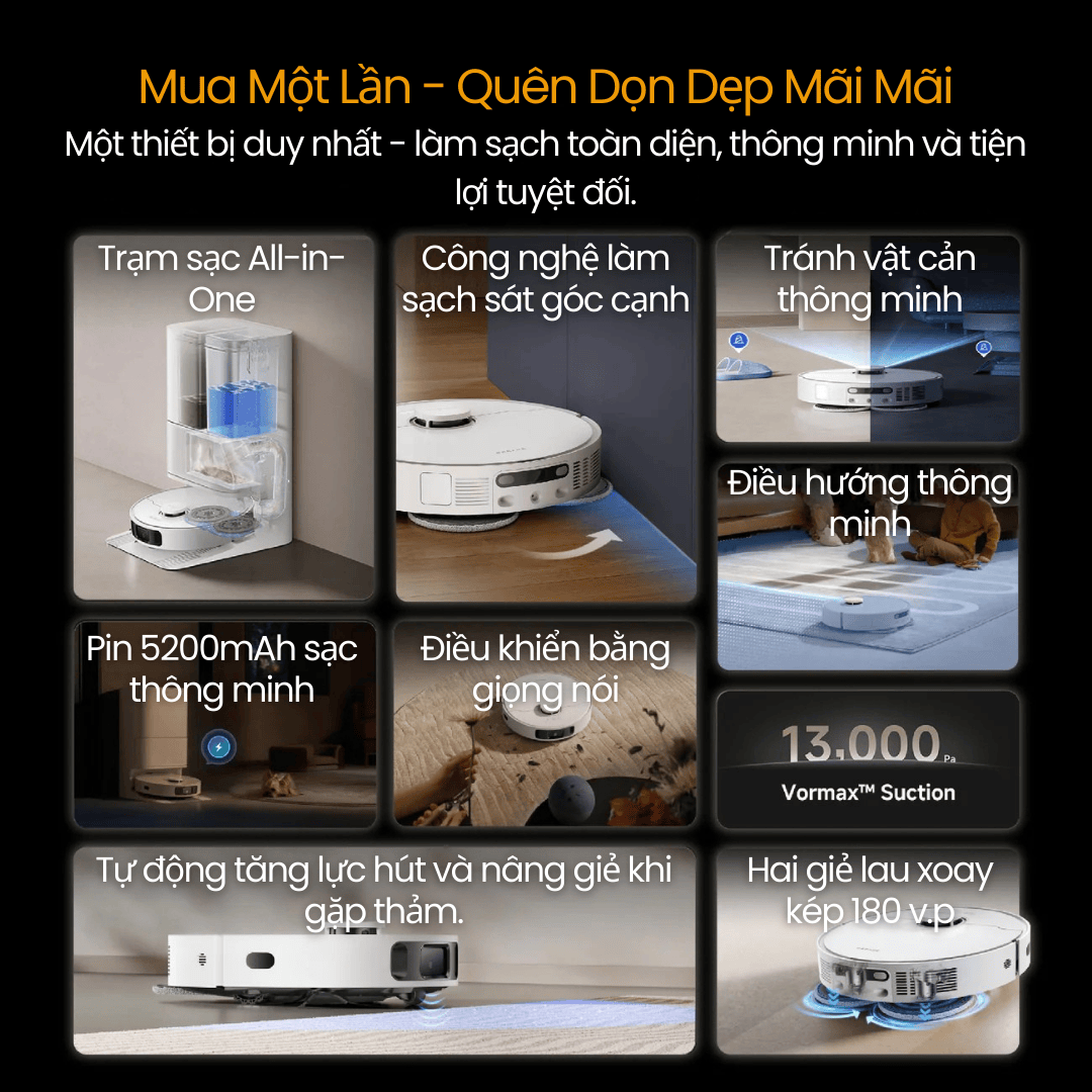 Robot Hút Bụi Lau Nhà Thông Minh Dreame D20 Ultra