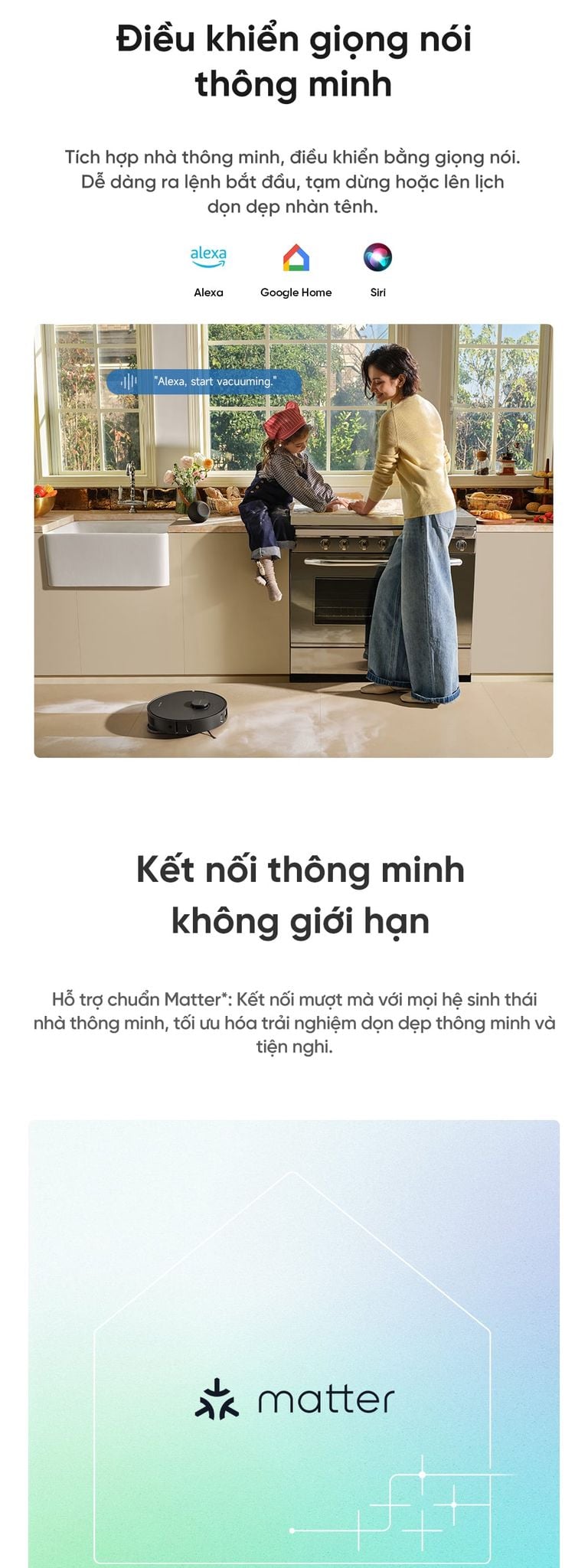 Điều khiển giọng nói và kết nối nhà thông minh hiện đại