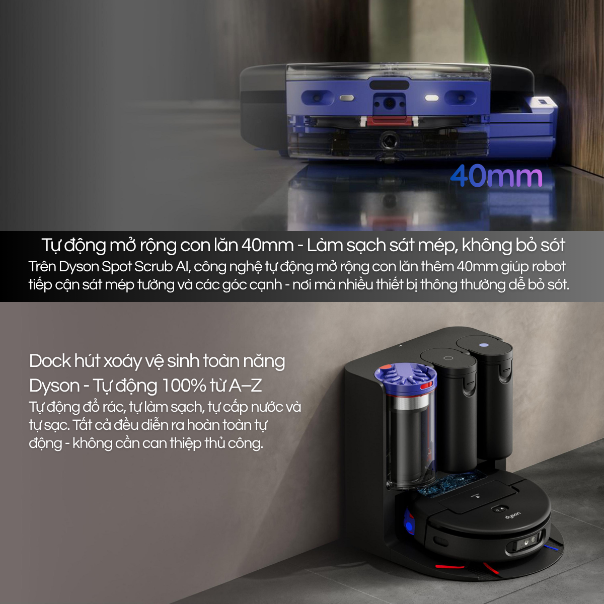 robot lau nhà nước nóng, robot hút bụi lau nhà 60 độ, robot lau nhà cao cấp Dyson, robot hút bụi lau nhà sạch sâu, robot lau nhà diệt khuẩn
