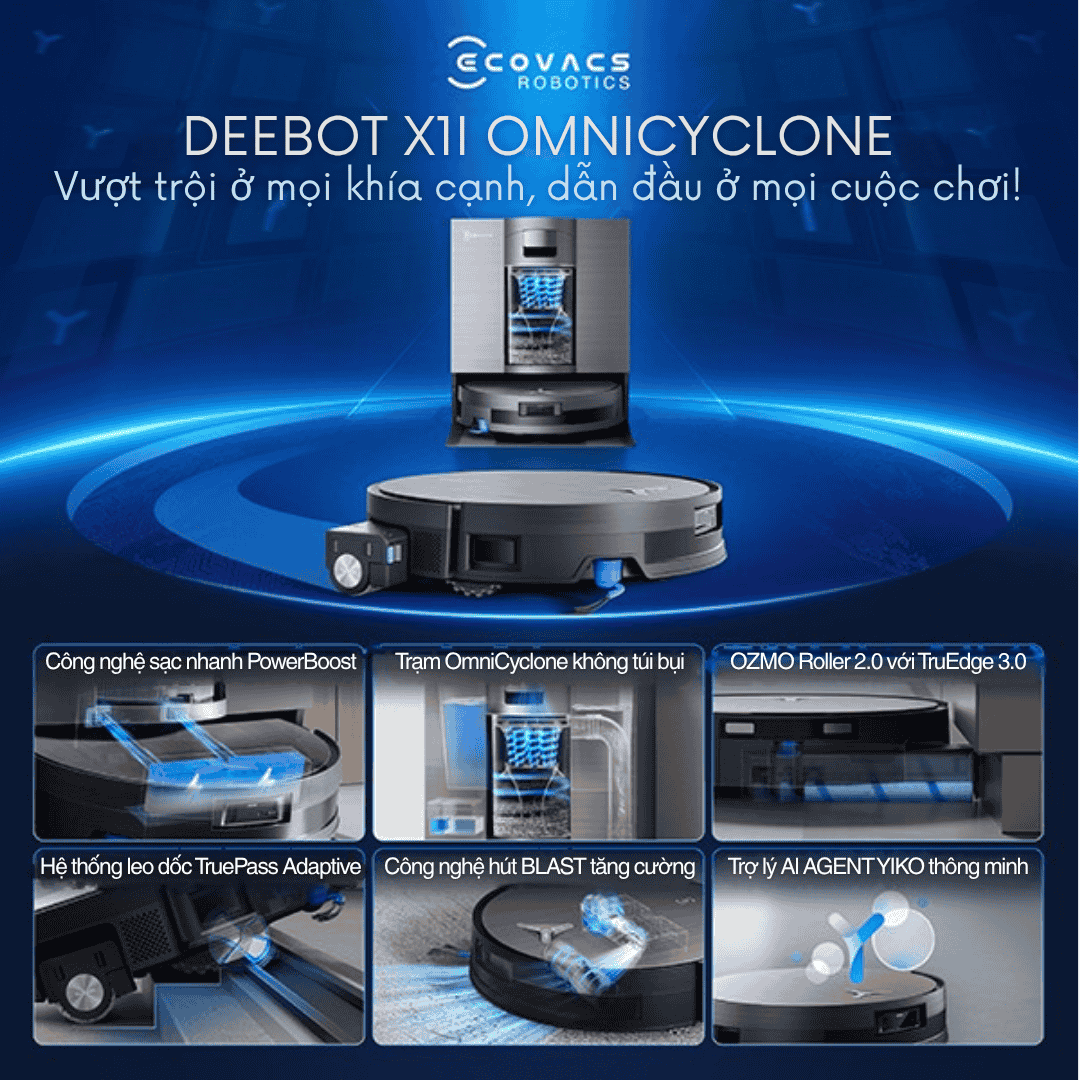 Ecovacs Deebot X11 OmniCyclone - BH 24 Th