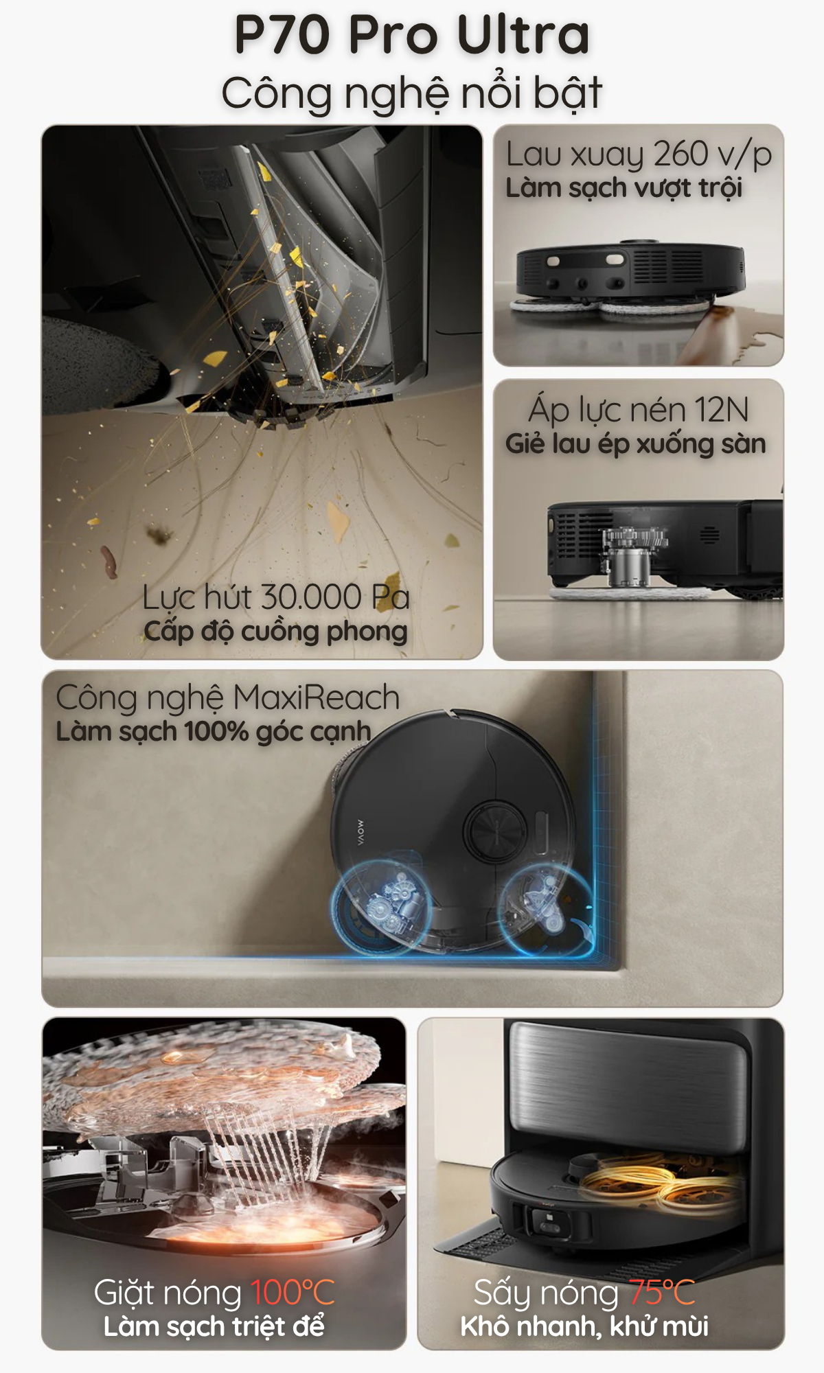 Mova P70 Pro Ultra, giới thiệu Công nghệ nổi bật