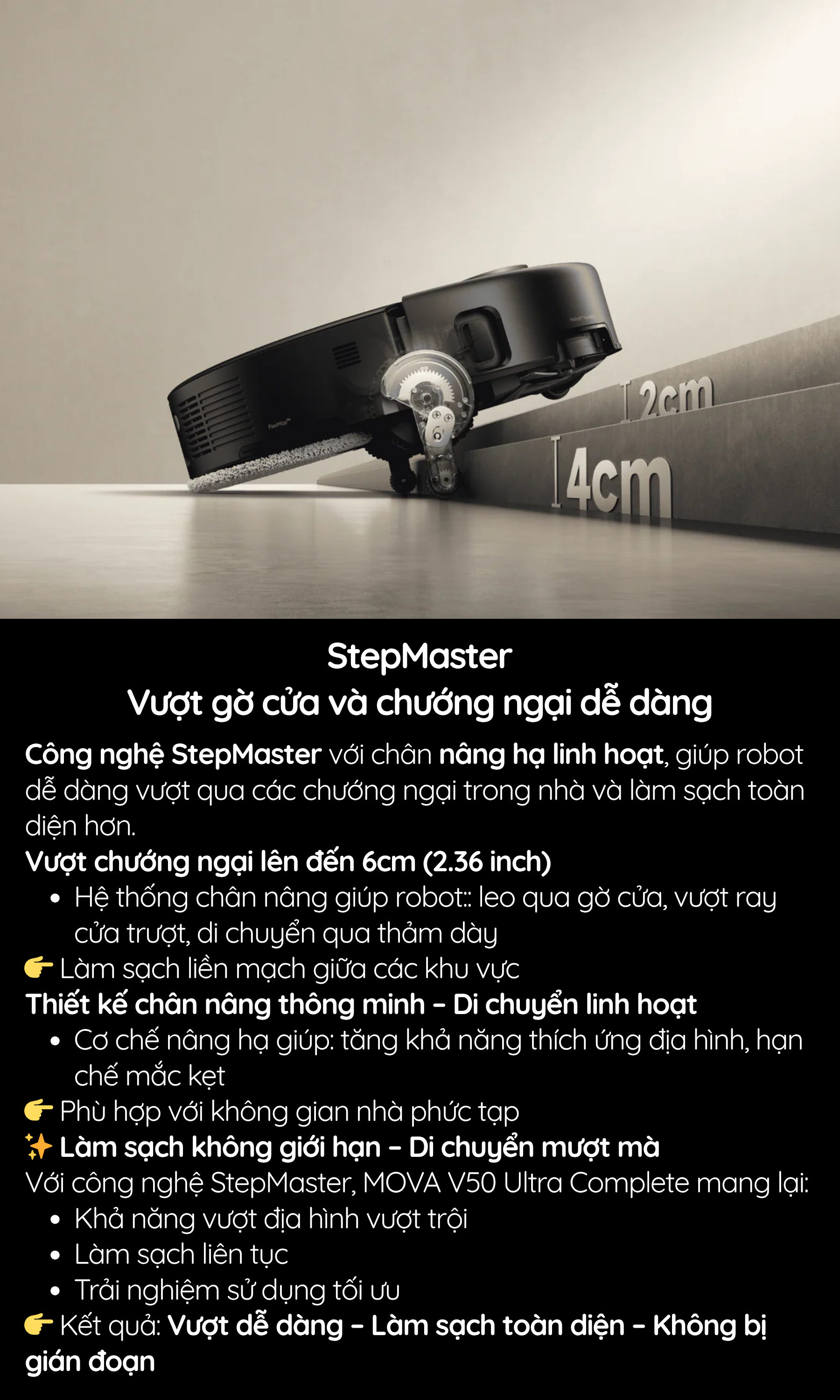 StepMaster Vượt gờ cửa và chướng ngại dễ dàng