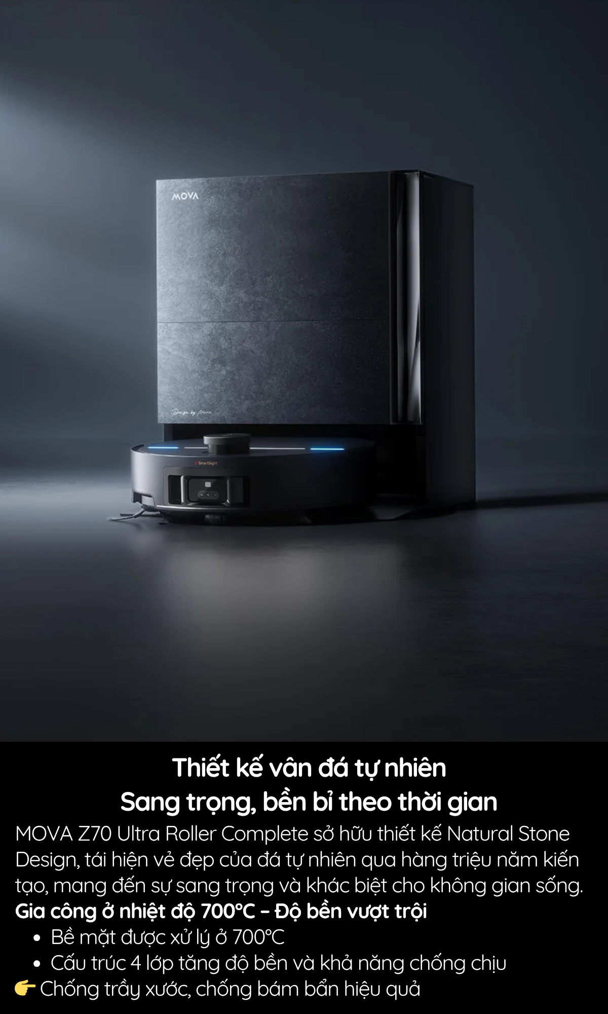 Thiết kế vân đá tự nhiên Sang trọng, bền bỉ theo thời gian