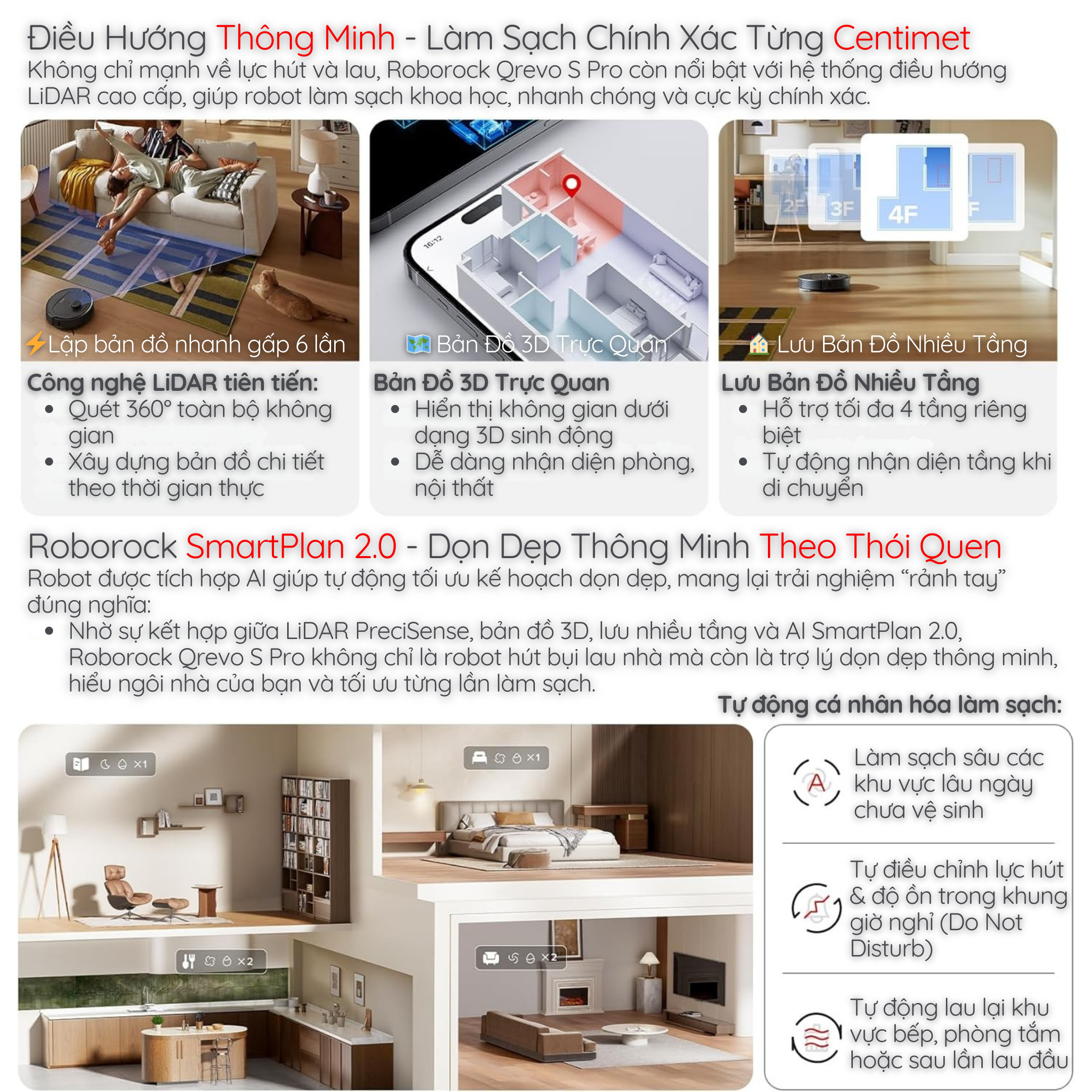 Điều Hướng Thông Minh - Làm Sạch Chính Xác Từng Centimet