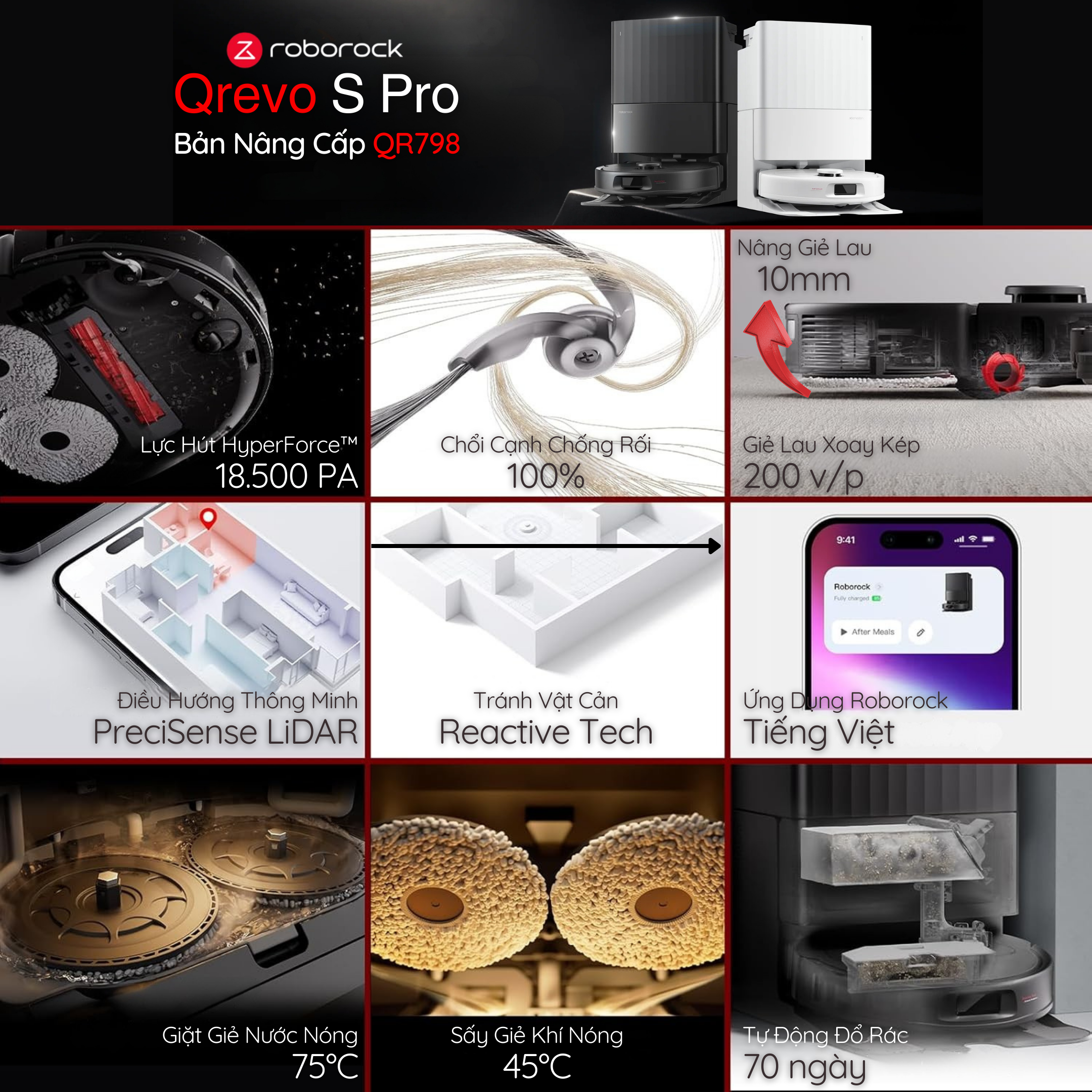 Roborock Qrevo S Pro - Đặc Điểm Nổi Bật