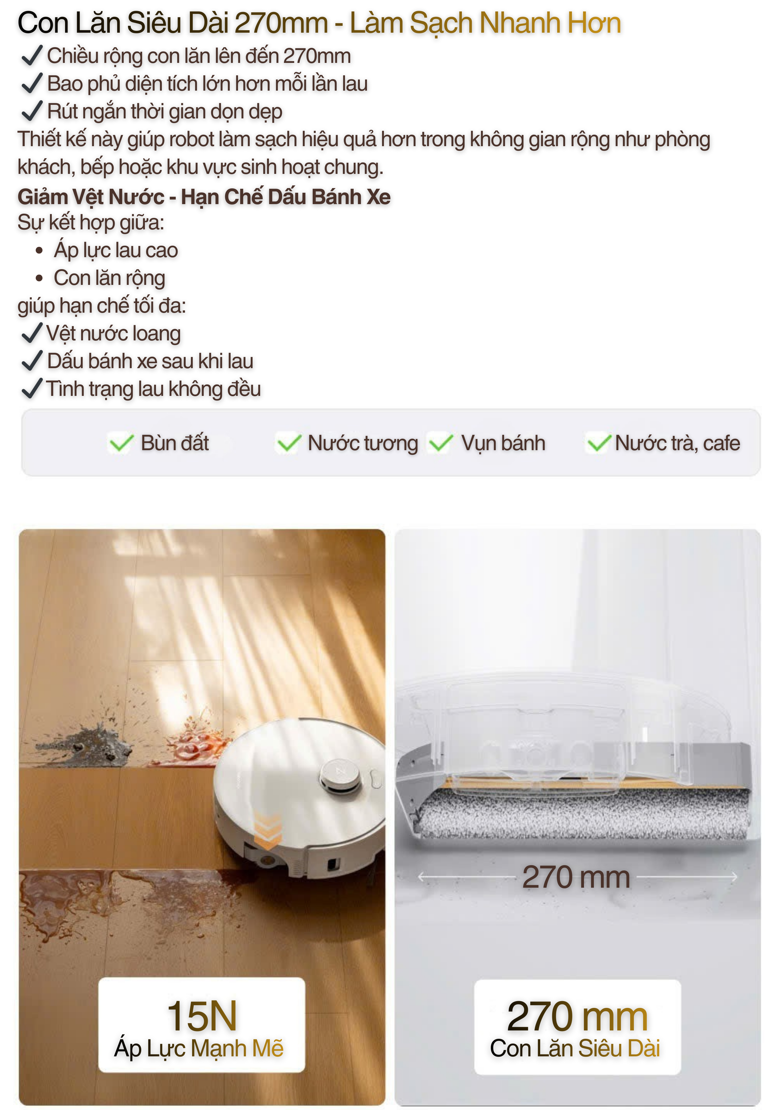 Con Lăn Siêu Dài 270mm - Làm Sạch Nhanh Hơn