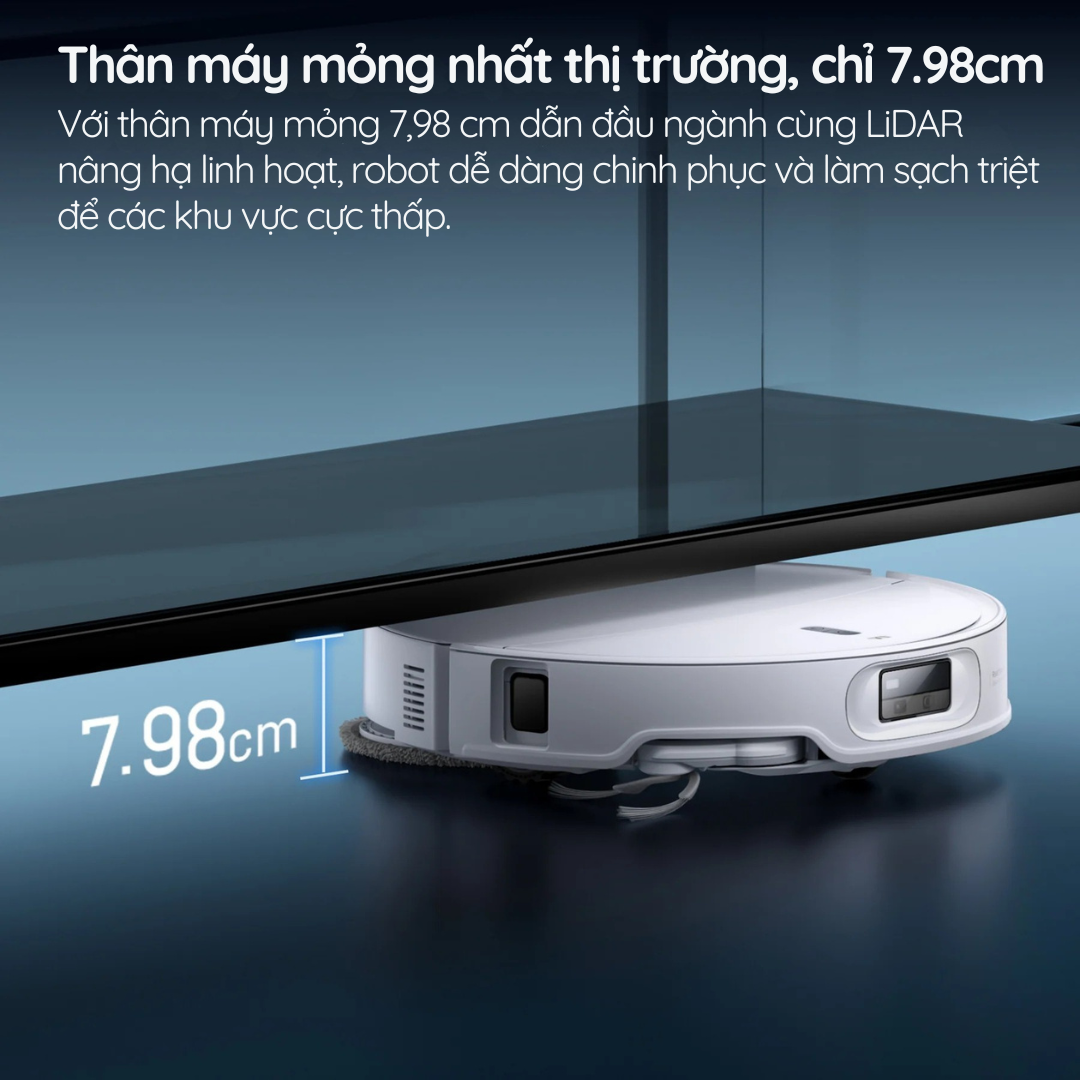 Thiết kế siêu mỏng 7.98cm – Chui gầm cực tốt