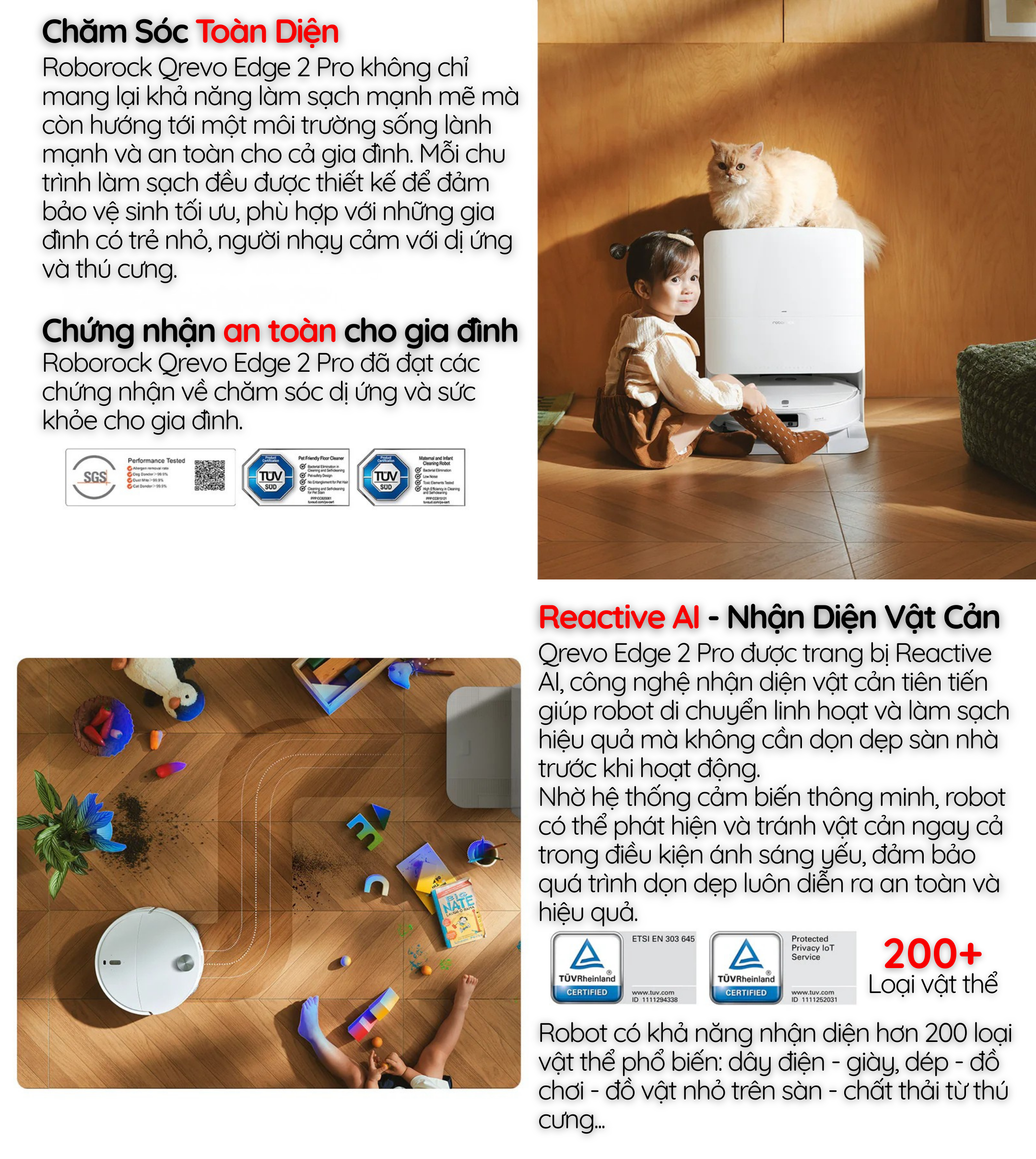 Chứng nhận an toàn cho gia đình - tránh vật cản thông minh