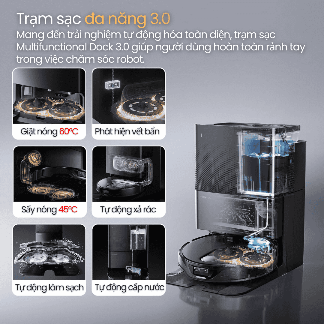 Dock sạc 8 trong 1 - Dọn dẹp hoàn toàn rảnh tay