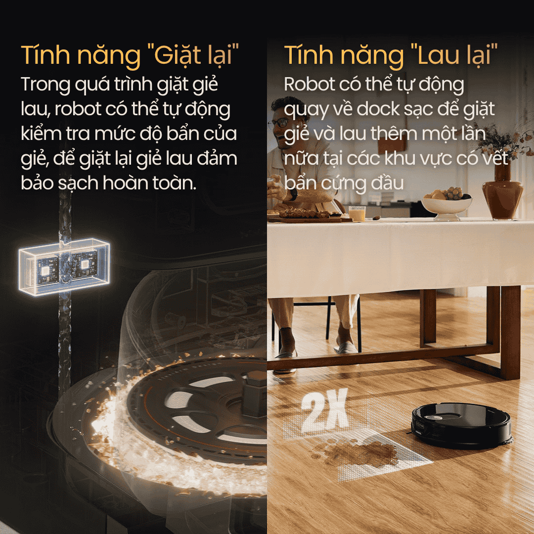 Qrevo Slim - Tự động phát hiện vết bẩn thông minh