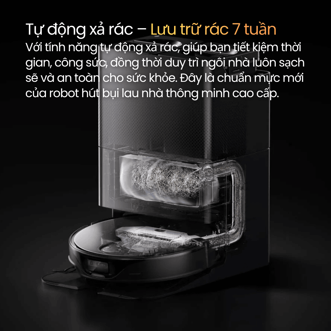 Qrevo Slim - tự động xả rác